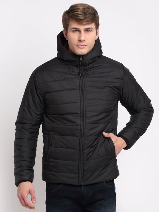 Cantabil Men's Wine Black Reversible Jacket (6710336979083)