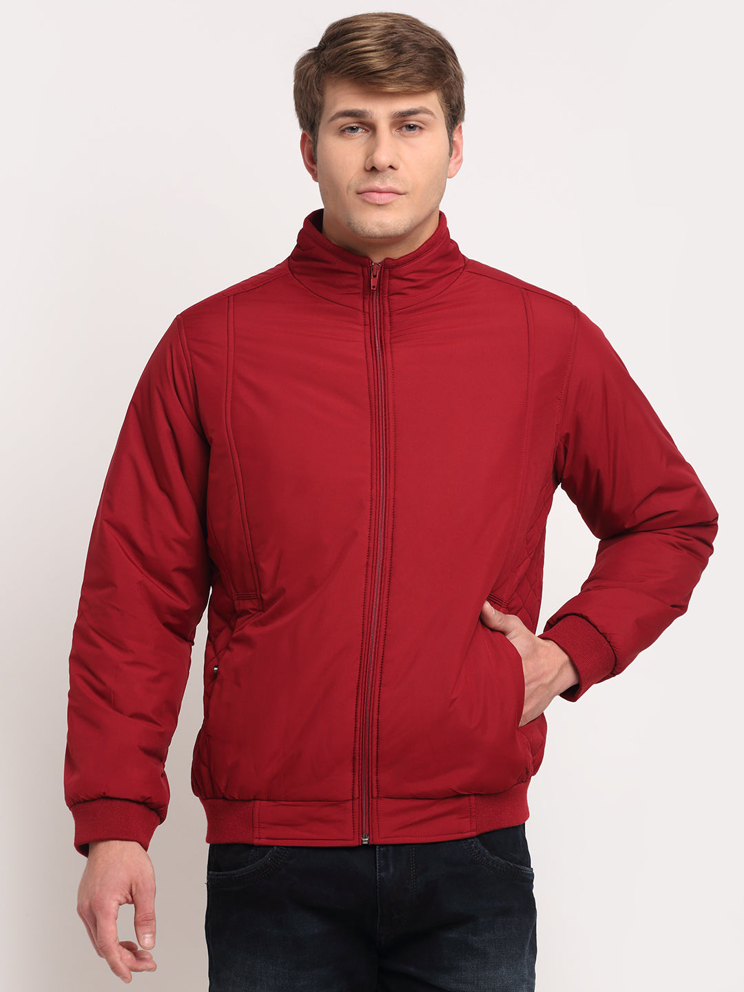 Cantabil Men's Maroon Jacket (6710357917835)