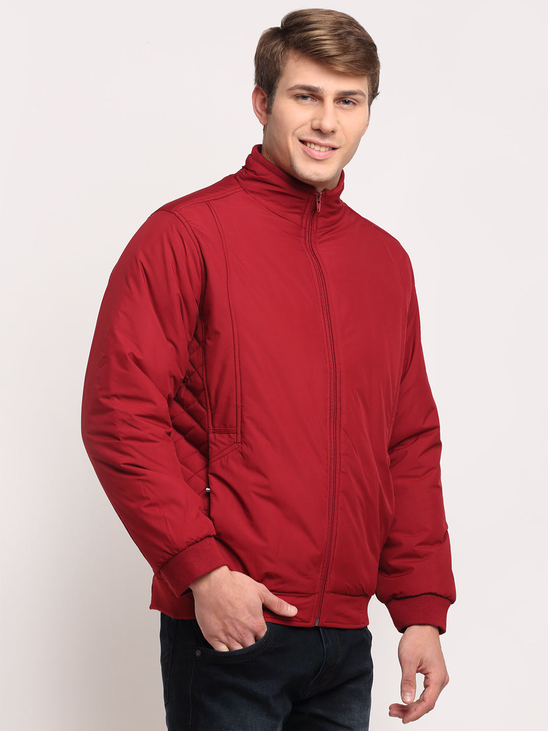 Cantabil Men's Maroon Jacket (6710357917835)