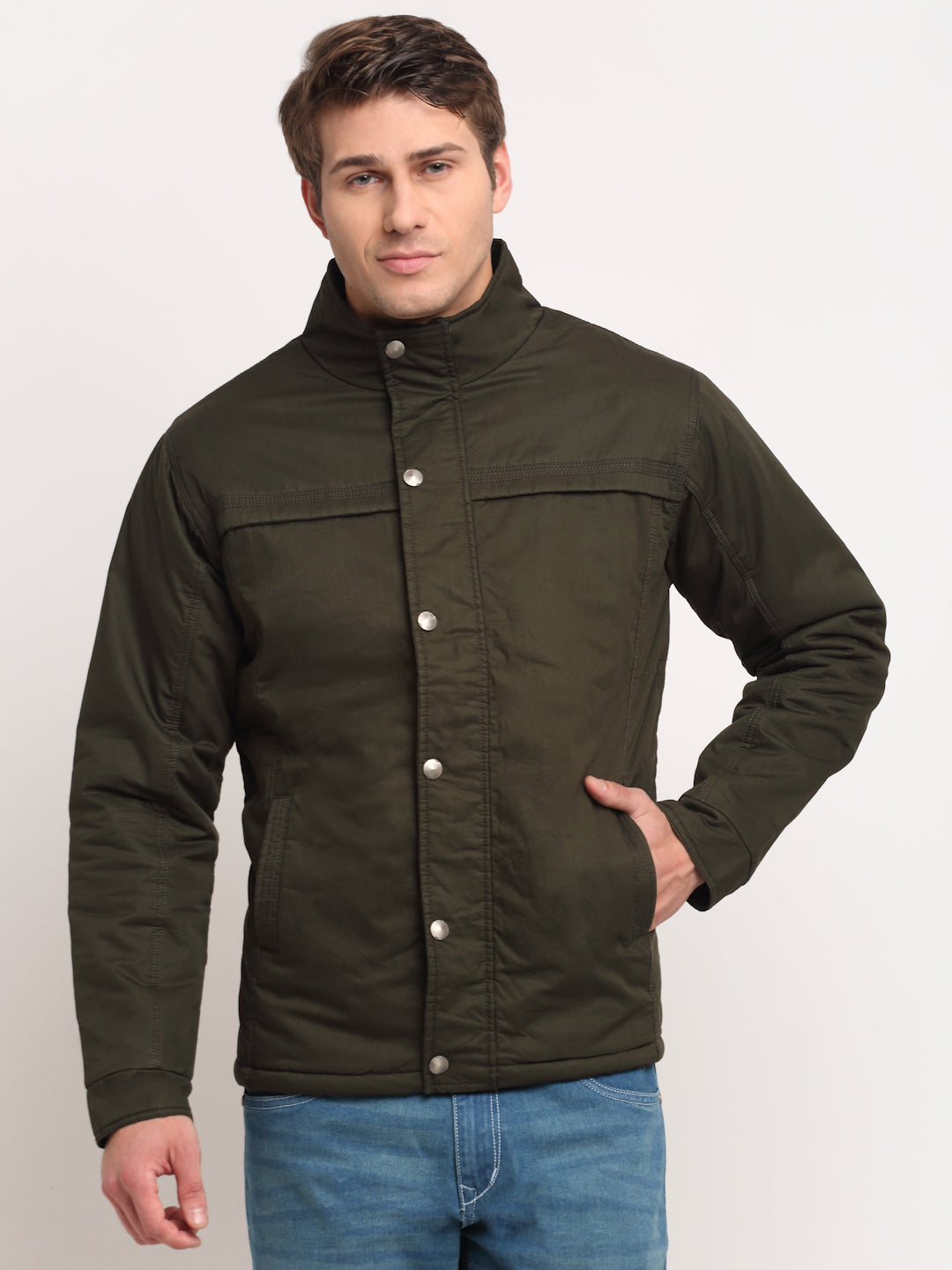 Cantabil Men's Olive Jacket (6710399434891)