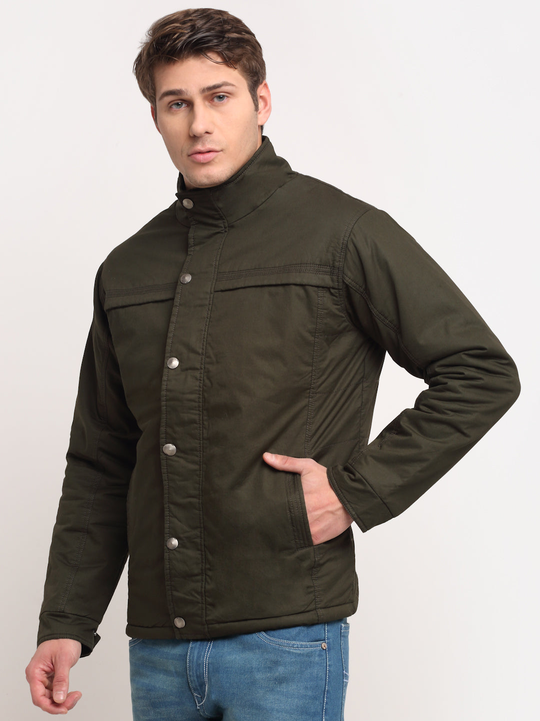 Cantabil Men's Olive Jacket (6710399434891)