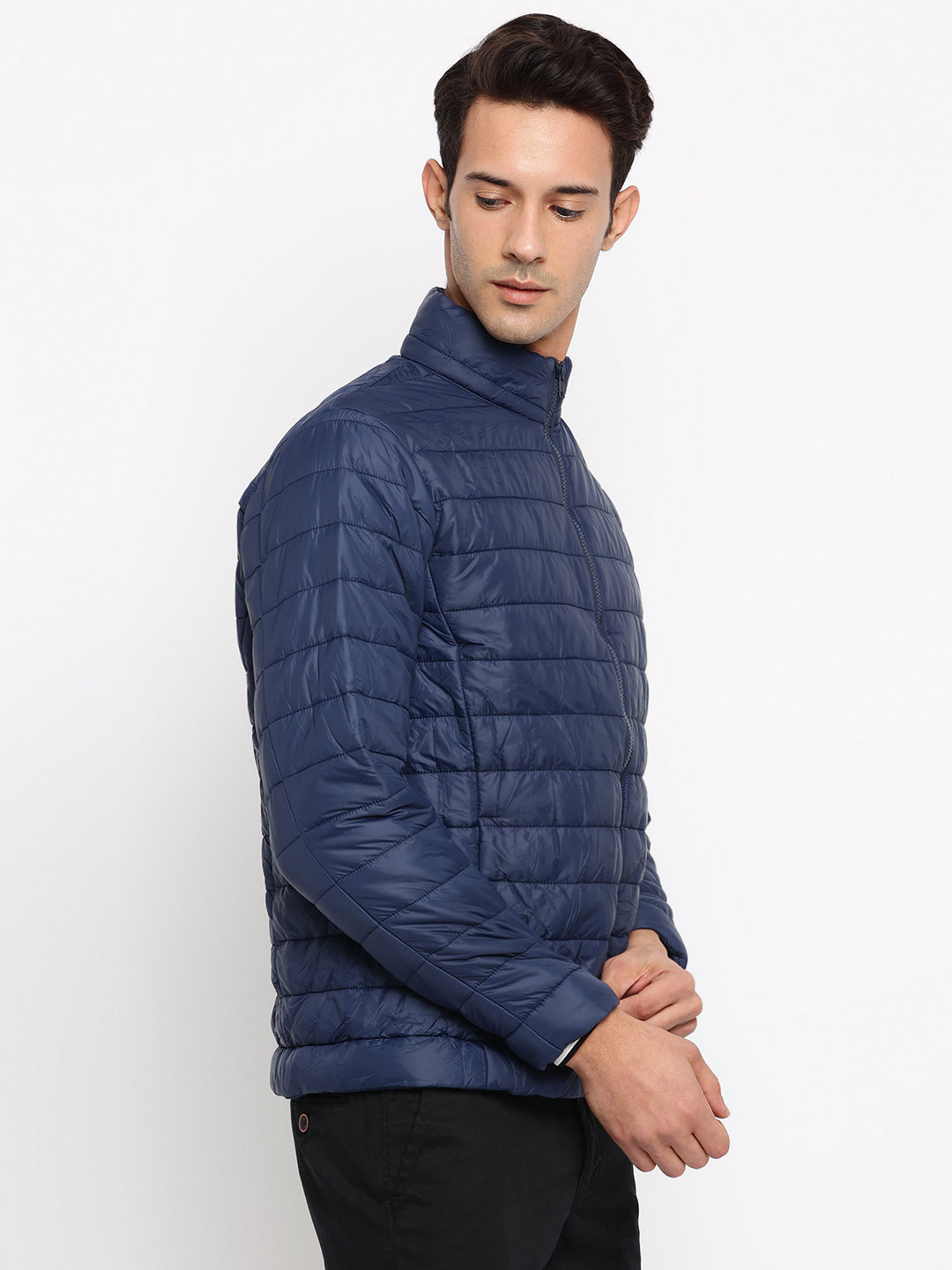 Cantabil Men Ink Blue Jacket (7046629097611)