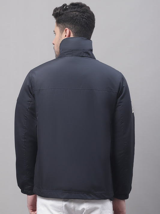 Cantabil Men Navy Blue Jacket (7091542392971)