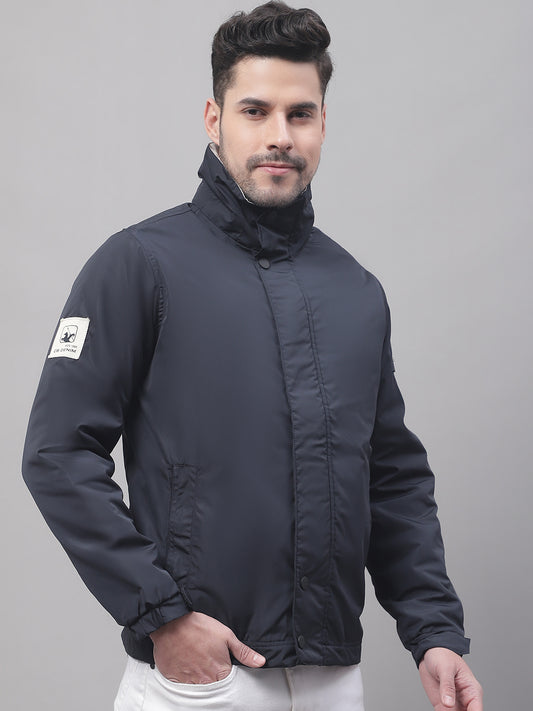 Cantabil Men Navy Blue Jacket (7091542392971)