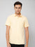 Cantabil Men Cotton Solid Yellow Half Sleeve Casual Shirt for Men with Pocket (7112555331723)