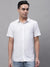 Cantabil Men Cotton Solid White Half Sleeve Casual Shirt for Men with Pocket (7092869496971)