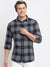 Cantabil Men Cotton Checkered Navy Full Sleeve Casual Shirt for Men with Pocket (6728821571723)
