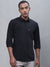 Cantabil Men Cotton Solid Black Full Sleeve Casual Shirt for Men with Pocket (7113362931851)