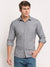 Cantabil Men Cotton Self Design Black Full Sleeve Casual Shirt for Men with Pocket (6710267314315)