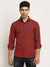 Cantabil Men Cotton Checkered Maroon Full Sleeve Casual Shirt for Men with Pocket (6713049383051)