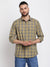 Cantabil Men Cotton Checkered Khaki Full Sleeve Casual Shirt for Men with Pocket (6767244804235)