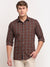 Cantabil Cotton Checkered Brown Full Sleeve Casual Shirt for Men with Pocket (6710274457739)