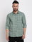 Cantabil Cotton Checkered Green Full Sleeve Casual Shirt for Men with Pocket (6767290351755)