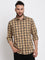 Cantabil Men Cotton Checkered Khaki Full Sleeve Casual Shirt for Men with Pocket (6767337767051)