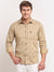 Cantabil Men Cotton Printed Khaki Full Sleeve Casual Shirt for Men with Pocket (6710282748043)