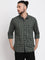 Cantabil Men Cotton Checkered Green Full Sleeve Casual Shirt for Men with Pocket (6767460614283)