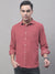 Cantabil Men Cotton Solid Red Full Sleeve Casual Shirt for Men with Pocket (7091694370955)