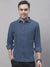 Cantabil Men Cotton Solid Navy Blue Full Sleeve Casual Shirt for Men with Pocket (7091665764491)