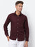 Cantabil Cotton Printed Maroon Full Sleeve Casual Shirt for Men with Pocket (6927756492939)