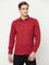 Cantabil Cotton Printed Red Full Sleeve Casual Shirt for Men with Pocket (6816198262923)