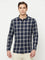 Cantabil Cotton Checkered Grey Full Sleeve Casual Shirt for Men with Pocket (6816173490315)