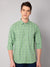 Cantabil Cotton Checkered Green Full Sleeve Casual Shirt for Men with Pocket (7048372027531)