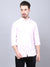Cantabil Cotton Self Design Pink Full Sleeve Casual Shirt for Men with Pocket (7048399356043)