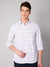 Cantabil Cotton Checkered White Full Sleeve Casual Shirt for Men with Pocket (7048381956235)