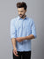 Cantabil Cotton Striped Sky Blue Full Sleeve Casual Shirt for Men with Pocket (7048394604683)