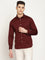 Cantabil Cotton Printed Maroon Full Sleeve Casual Shirt for Men with Pocket (6831075917963)