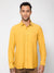 Cantabil Cotton Blend Mustard Solid Full Sleeve Casual Shirt for Men with Pocket (7113363193995)
