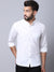 Cantabil Cotton Solid White Full Sleeve Casual Shirt for Men with Pocket (7004082176139)