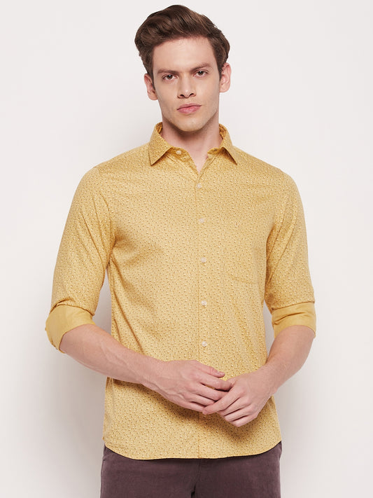 Cantabil Cotton Printed Lemon Full Sleeve Casual Shirt for Men with Pocket (7057387683979)