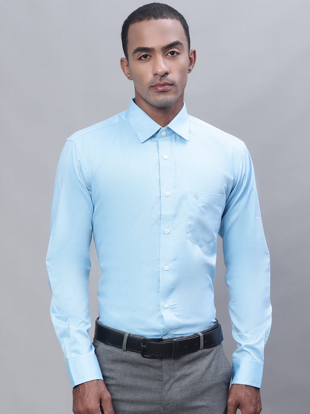 Cantabil Men Sky Blue Shirt (7113382330507)