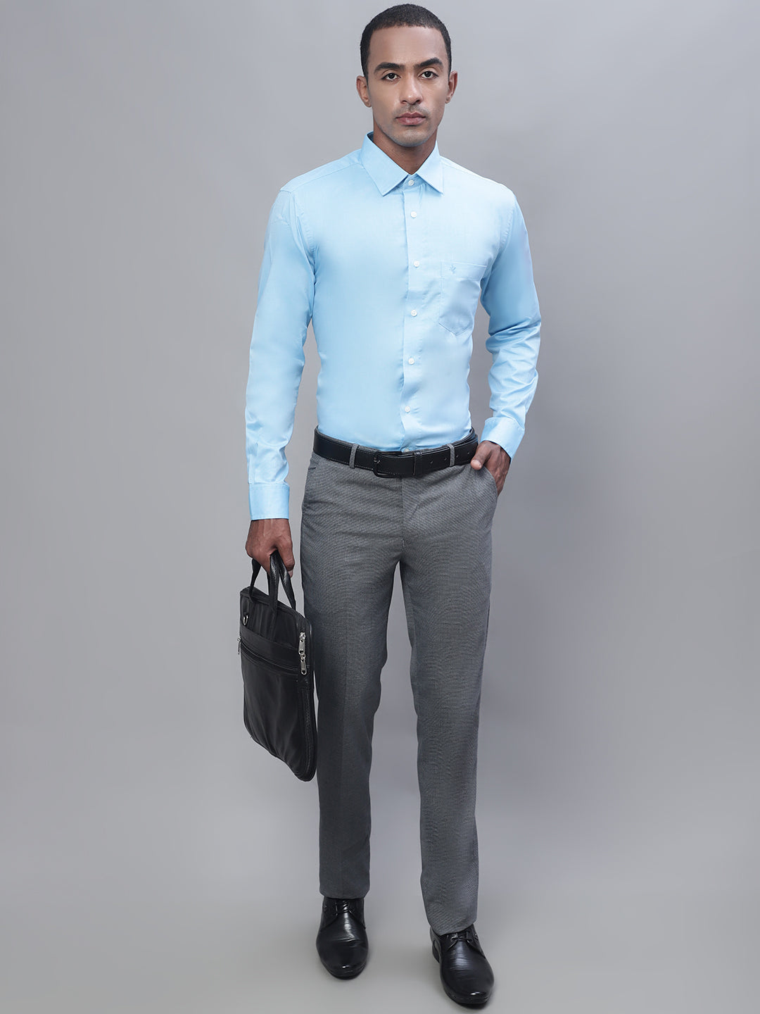 Cantabil Men Sky Blue Shirt (7113382330507)