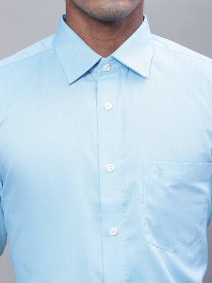 Cantabil Men Sky Blue Shirt (7113382330507)