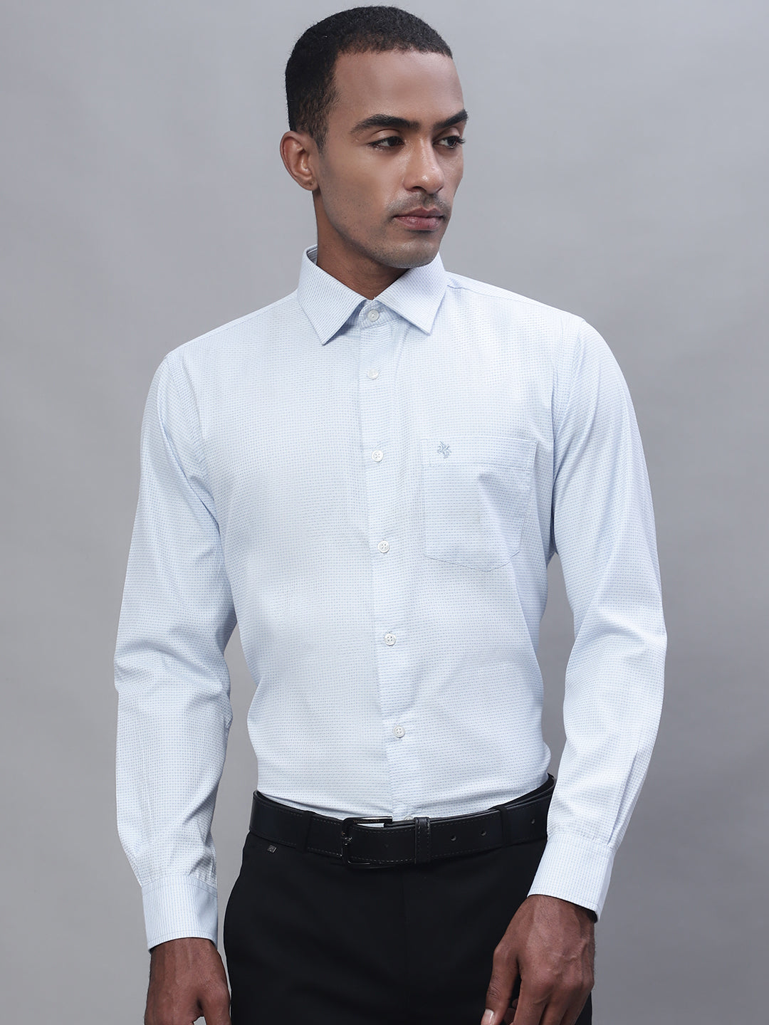 Cantabil Men Sky Blue Shirt (7113654698123)