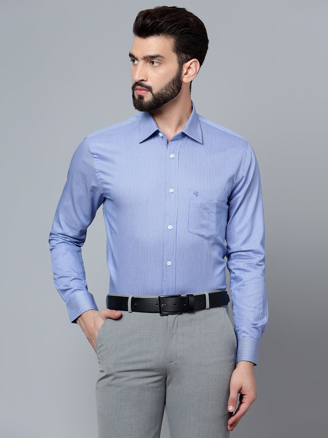 Cantabil Men Blue Shirt (7120716202123)