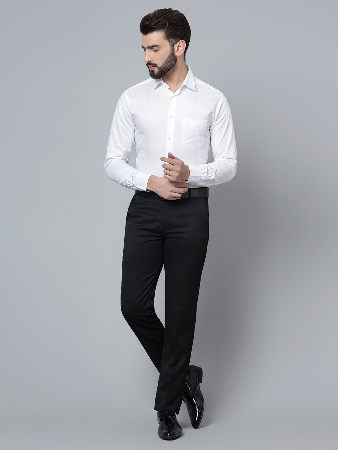 Cantabil Men White Formal Shirt (7120733044875)