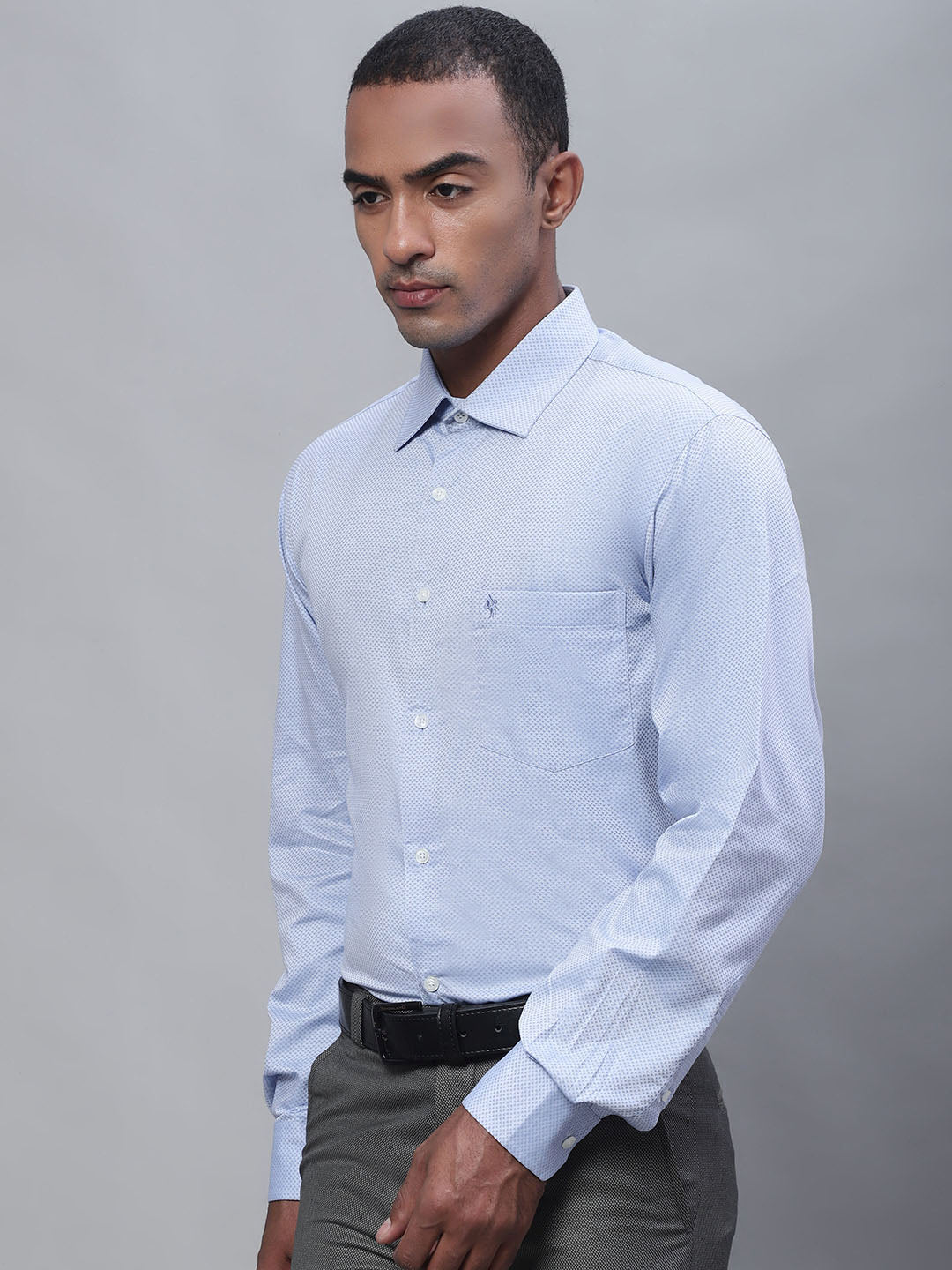 Cantabil Men Blue Shirt (7113400909963)