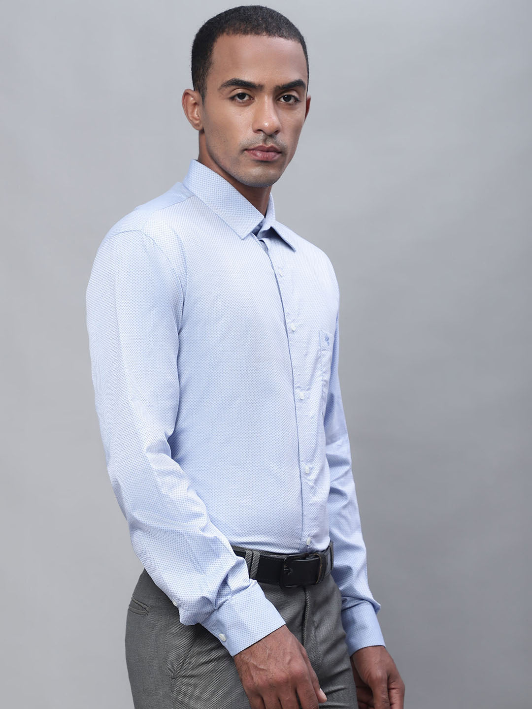 Cantabil Men Blue Shirt (7113400909963)