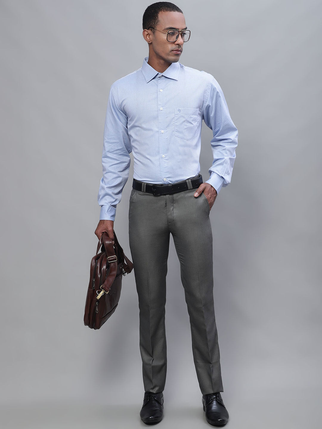 Cantabil Men Blue Shirt (7113400909963)