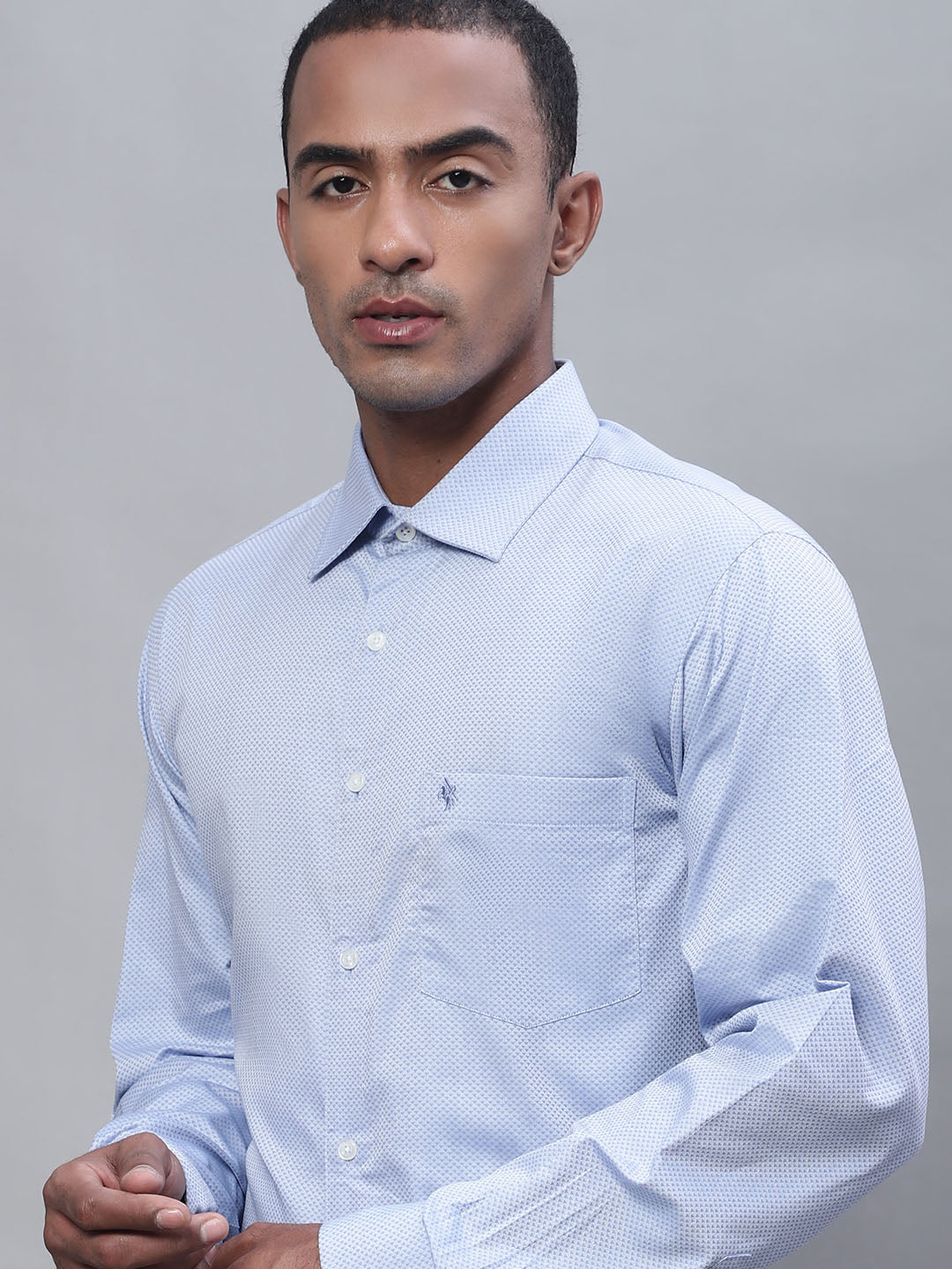 Cantabil Men Blue Shirt (7113400909963)