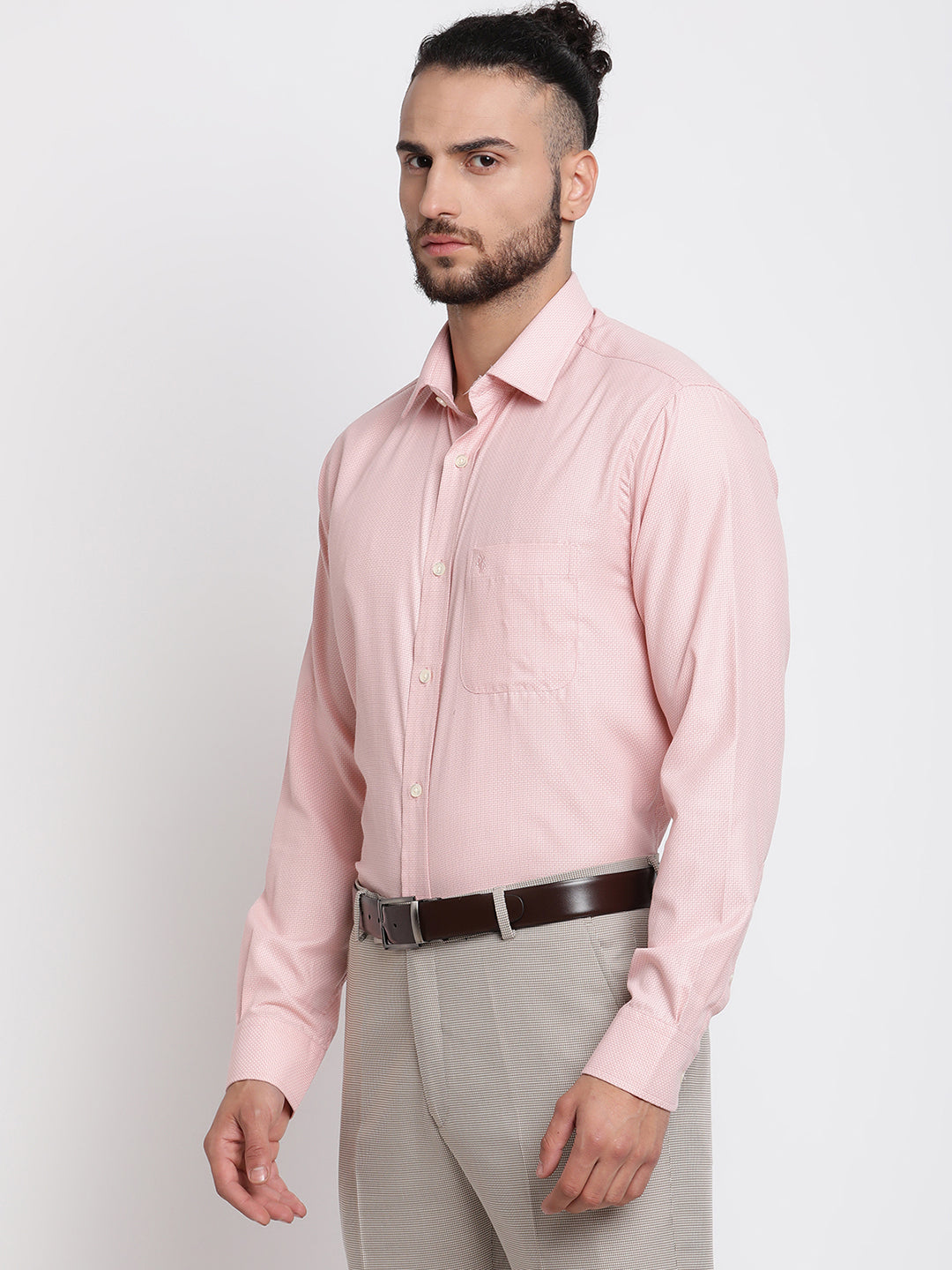 Cantabil Men's Pink Formal Shirt (6767583494283)