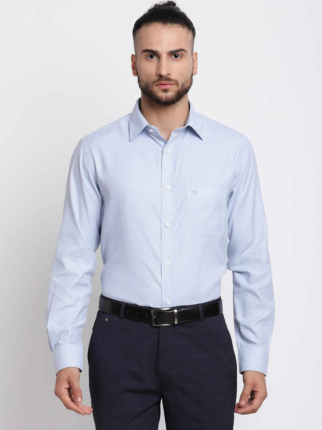 Cantabil Men's Sky Blue Formal Shirt (6767601680523)