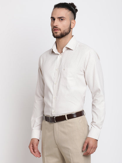 Cantabil Men's Beige Formal Shirt (6767612952715)