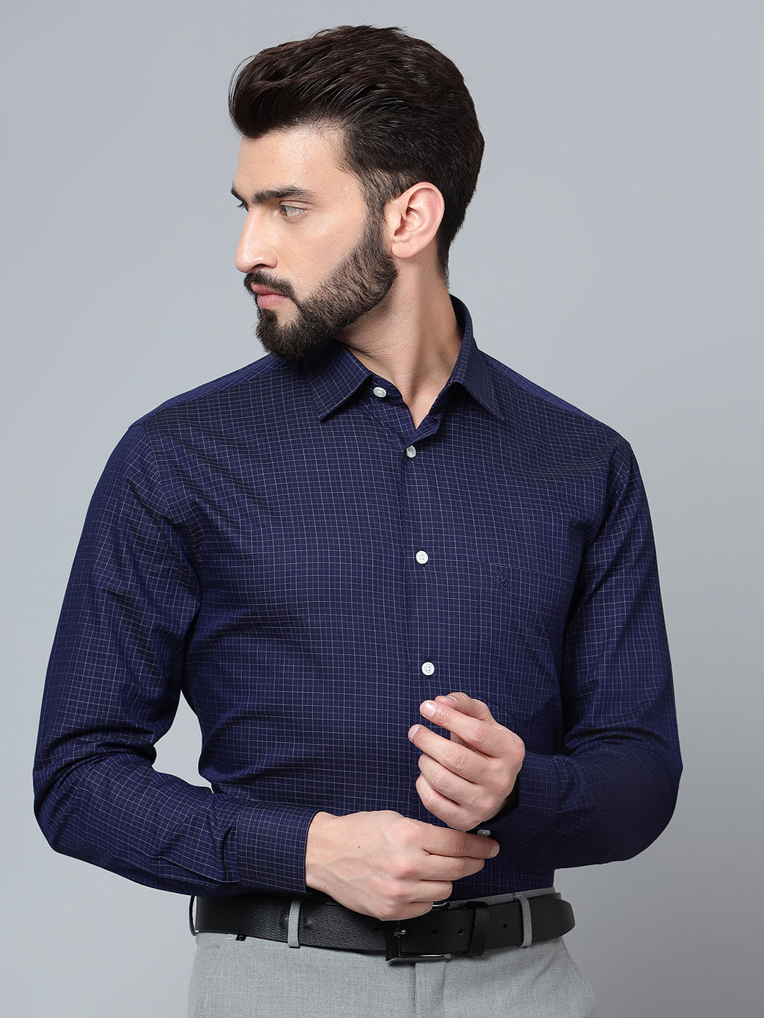 Cantabil Men Blue Formal Shirt (7120739008651)