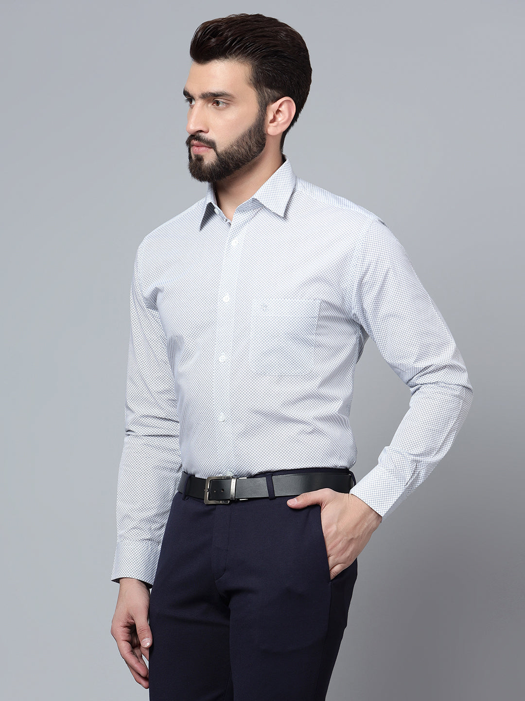 Cantabil Men Grey Shirt (7121291706507)