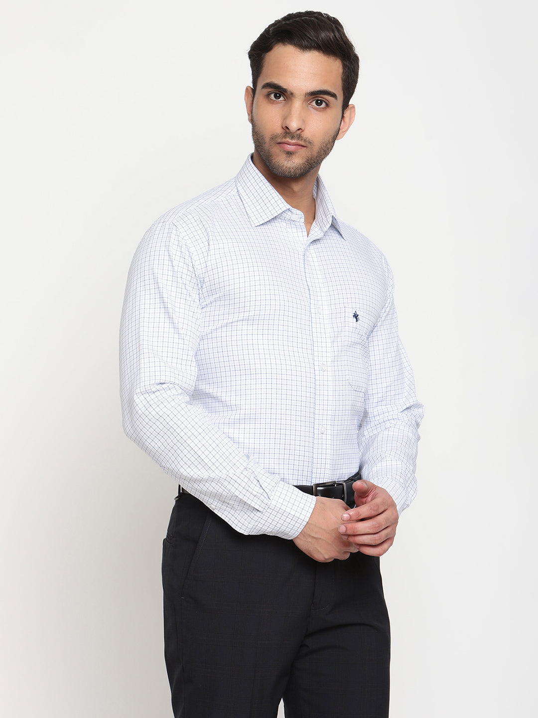 Cantabil Men's White Formal Shirt (6795535384715)