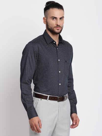 Cantabil Men's Navy Formal Shirt (6768350757003)